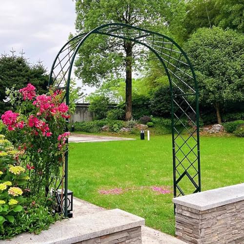 Arco per Rose in Metallo per Rampicanti Grande Arco Pergolato da Giardino Resistente Alle Intemperie Robusto Padiglioni Facilità di Montaggio Larghezza 140/180/220/260/300cm(W220xH230xD40cm/7.2x7.5x1.