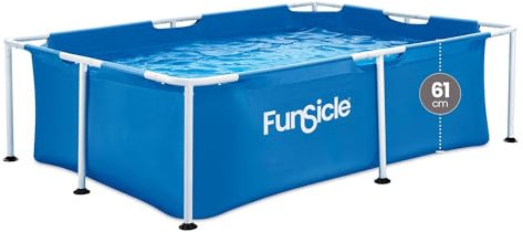 Piscina Tubular Rectangular Funsicle 2,13 m x 1,52 m x 0,61 m, Azul