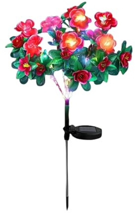 Luce solare per vialetti, azalea a energia solare, per esterni, impermeabile, illuminazione da giardino a LED per esterni