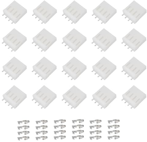 EMSea 25 Sets 4-polige 5,08 mm PCB-Steckverbinder, Draht-zu-Draht-Crimp-Stecker, kompatibel mit Molex 5058 8981 elektrischen Projekten