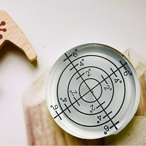 3 niveles de burbuja circular marcados redondos de 32 mm x 7 mm, mini herramienta de medición redonda para nivelar fonógrafo, cámara, trípode, telescopio (azul)