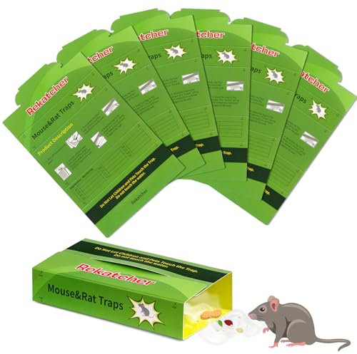 Trampa para Ratones 6 Pièces, Efectivo Trampa Ratas Adecuado para el sótano del almacén de Cocina, Verde