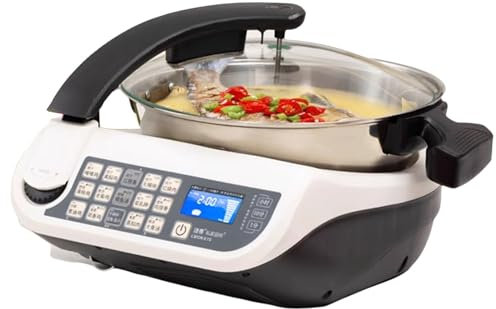 Robot Cuiseur Machine De Cuisson Automatique 1600 W Adopte Une Marmite Intérieure Antiadhésive, Conception De L'interface D'opération D'inclinaison