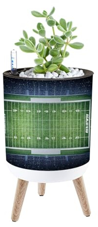 Planter with Stand Aerial View an Illuminated American Football Stadium Night 3d 8.6 Self Watering Plant Pot with Legs Water Level Indicator & Water Inlet Lazy Flower Pot Indoor Modern Decor