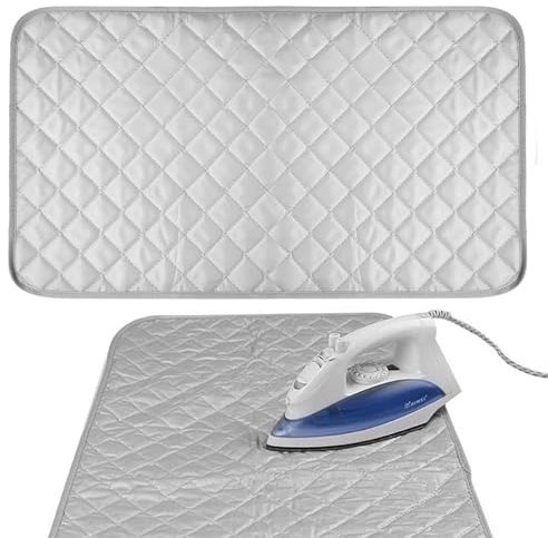 Tappetino da stiro pieghevole portatile, asse da stiro da viaggio per scrivania e letto, design leggero e compatto, soluzione rapida per lisciare