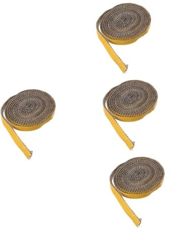 YARNOW 4 Rollos De Juntas De Repuesto para Estufa De Leña Quemador De Película Guantes para Barbacoa Troncos Dobles Cinta Aislante De Carbón Tira De Sellado para Puerta Sello para
