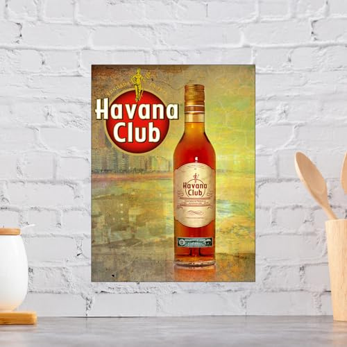 Havana Club Retro Metall Aluminium Schild, Neuheit Geschenk Bar Pub Club