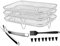 JECOMPRIS 1 Set Accessori per Friggitrice Ad Aria con Rack Impilabile Strati per Disidratazione Acciaio Inossidabile per Barbecue