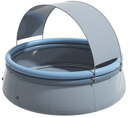 Familienpool für Kinder und Erwachsene 244*143cm,Automatisch faltbarer aufblasbarer Pool,Mit abnehmbarem Sonnenschutz und UV-Schutz,groß verdickter Aufstellpool für Familien für Garten,Outdoor