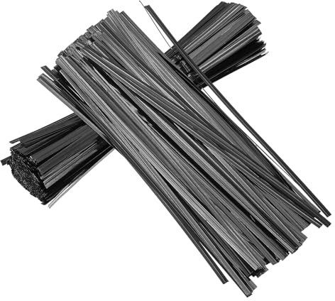 YELARXI Lot de 800 attaches torsadées réutilisables de 15 cm pour sacs en plastique, friandises, sacs à bonbons, plantes, projets d'artisanat - Noir