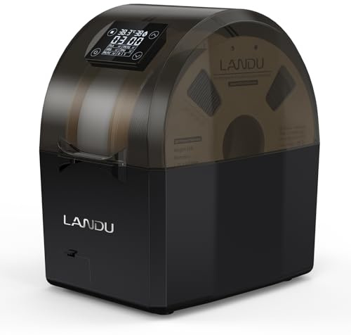 LANDU Filament Trockner 2 Rollen 3D Drucker Filament Dryer Filament Trockenbox mit Touchscreen, Ein-Tasten-Einstellung, kompatibel mit PLA PETG TPU ABS 1,75/2,85 mm