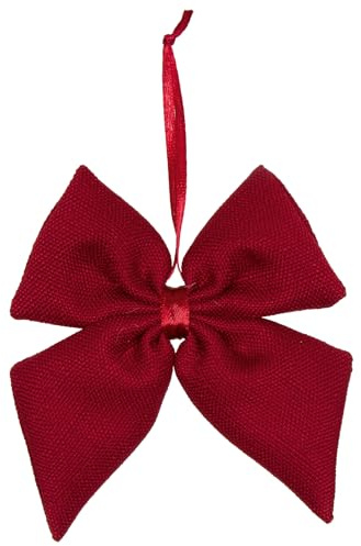 Halbach Riesenschleifen Set, 10 cm x 12 cm, 4 Stück, rot | Rote XXL-Riesenschleife bleicht nicht aus und färbt nicht ab, für Indoor und Outdoor als Baumschmuck und Weihnachtsdeko