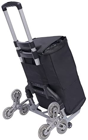 Monte-escalier en aluminium | Diable pliable jusqu'à 75 kg 3 hauteurs réglables (67/86/106 cm) | Diable de transport avec sac en toile