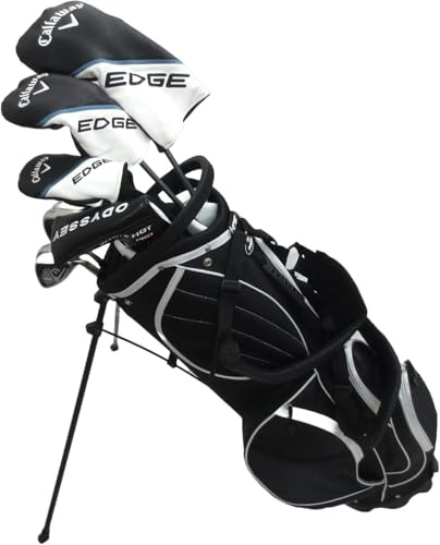 Callaway Tall Mens Golf Set Driver, Wood, Hybrid, Irons, Odyssey Putter Stand Bag Reg Flex +1 Clubs