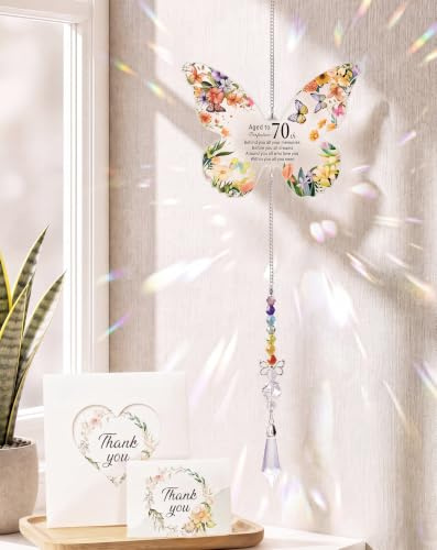 70th Birthday Gifts for Women 70 Acrylic Suncatcher Decorations 1956 Gift