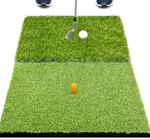 SAPLIZE Extra Large & Non-Slip Golf Hitting Mat, Foldable 2-in-1, for Indoor/Outdoor Driving and Chipping Training