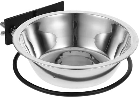 JECOMPRIS Ciotola Rialzata per Cani a Montaggio Murale in Metallo Resistente Comfort Elevato e Facile da Pulire per Alimentazione Comoda e Salvaspazio