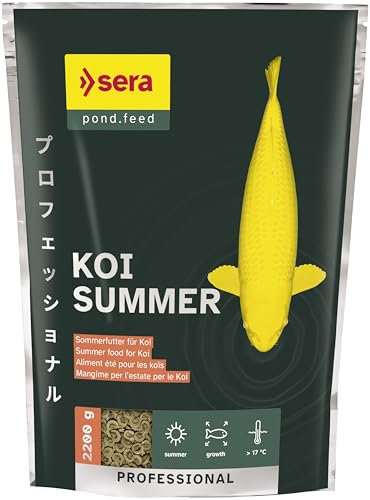 sera KOI Professional Koifutter 2200 g | Koi-Fischfutter für den Sommer | Koi Futter für Temperaturen über 17°C | Geringere Wasserbelastung | Weniger Algen