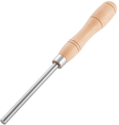Peachtree Woodworking Supply Scraper Burnisher for Creating Sharp Burrs and Honing Card Scrapers 6 inch Steel Rod with Hardwood Handle