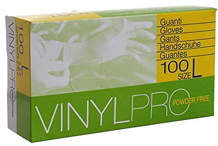 Icoguanti Guanti in Vinile Senza Polvere, Confezione da 100