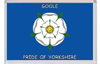 Goole - Pride of Yorkshire County Flag - Jumbo Fridge Magnet