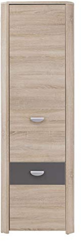 Furniture24 Schrank mit Regalen YOOP YPS71 Hochschrank Kleiderschrank 1 Türiger Jugendzimmerschrank