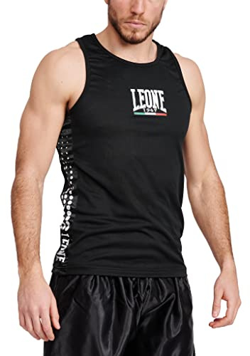 LEONE 1947, Canottiera Boxe, Nero, L, AB726