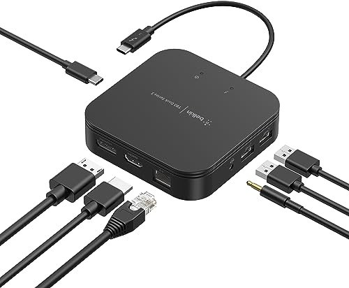 Belkin Dock Thunderbolt 3 Standard con cavo Thunderbolt 3 (Dock Thunderbolt per Mac e Windows), Supporto Doppio Monitor 4K a 60 Hz, Velocità Dati fino a 40 Gbps, Ricarica Upstream fino a 60 W