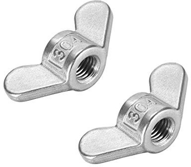 Dadi a farfalla M10 in acciaio inox 304 a forma di dado a farfalla orecchio, 2 pezzi