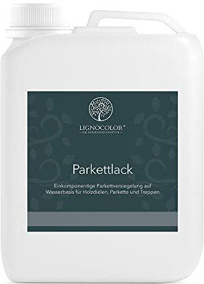 Lignocolor Parkettlack | Treppenlack | Holzlack | Versiegelung für Fußböden und Holztreppen (2,5 l, seidenmatt)