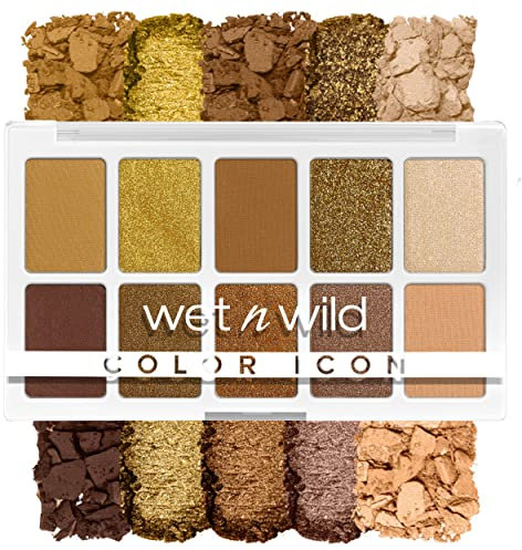 Wet n Wild, Color Icon 10-Pan Palette, Lidschatten Palette, 10 Hochpigmentierte Farben für das alltägliche Make-up, langanhaltende und leicht zu verblendende Formel, Call Me Sunshine