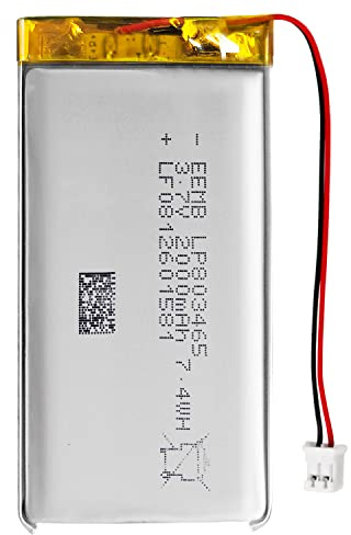 EEMB Lithium Polymer battery 3.7V 2000mAh 803465 Lipo Rechargeable Battery Pack with wire JST Connector-confirm device & connector polarity before purchase