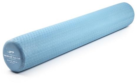 OPTP PRO-Roller Super Soft Density Foam Roller 36 in - Light Blue Low Density Foam Roller for Exercise, Gentle Massage, and Physical Therapy 36 x 6 Round