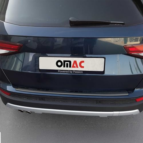 OMAC Ladekantenschutz für Cupra/Seat Ateca 2016-2026 Edelstahl Dark Chrom | Stoßstangenschutz, fahrzeugspezifische Passform