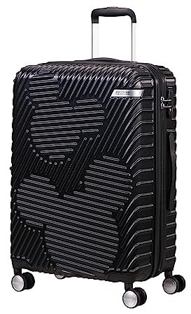 American Tourister Mickey Clouds, Spinner M, Erweiterbar Koffer, 66 cm, 63/70 L, Schwarz (Mickey True Black)