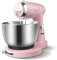 Robot da Cucina, Robot da Cucina da 3,2 Litri, Robot da Cucina A Testa Regolabile con Inclinazione da 350 W, Macchina da Cucina Multi-Funzione A 5 velocità, Frullino per Uova Superiore, Pink