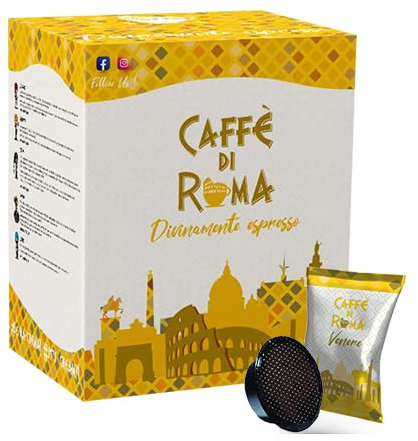 600 Capsule CAFFE DI ROMA Miscela VENERE Crema ORO Compatibili con A Modo Mio - Cremoso e Persistente - 600 Capsule Compatibili con le Macchine ad uso domestico Lavazza* A Modo Mio* -