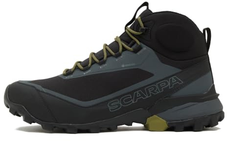 SCARPA Ribelle Cross 2 Mid GTX, Scarponcino da Trekking Uomo (Nero Oliva, Sistema Taglie Calzature EU, Adulto, Numero, Media, 44.5)