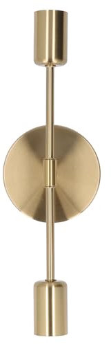 Qcwwy Base Leggera a Parete Industriale retrò Base Leggera a Doppia Fascia E27 E26 Lampada Parete Vintage Porta Bulbo 2 Luci Illuminazione a Scoppa Sconta
