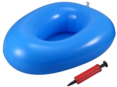 Padella Gonfiabile Blu in Pvc con Gonfiatore, Morbida Lavabile | Persone Allettate e Anziani, Superficie Liscia senza Odore, Uso Domestico e Ospedaliero, 1 Pezzo Colore Casuale
