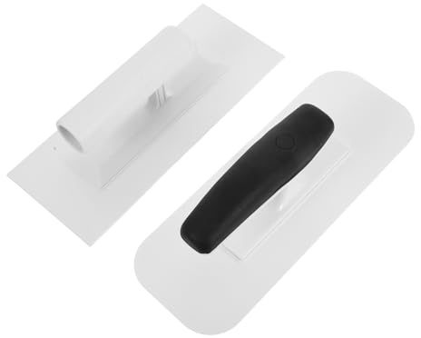 LOORGVEL Juego de 2 Llanas de Acabado Plana de Plástico Esquinas Redondeadas y Ángulo Recto para Enlucir Paredes, Adecuado para Mejoras del Hogar y Proyectos de Arte DIY