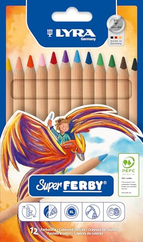 LYRA 4084900450031 Super Ferby natur Kartonetui mit 12 Farbstiften, Sortiert