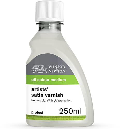 Winsor & Newton Professional Artists' Satin Varnish, 250ml (8.4oz) Bottle | Subtle Light Reflection, Professional Presentation Quality, Protects Against Dust And Dirt, Fine Art Finishing