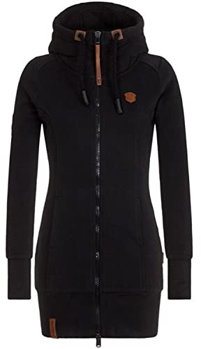 YOSICIL Damen Herbst Jacke mit Kapuze Sweatjacke Frauen Kapuzenpullover Hoodie Damen Übergangsjacke Steppjacke Frühling Herbst Parka Kapuzenjacke Sweat Mantel für Damen Oberteile mit Zipper