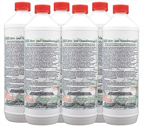 A.K.B. Steinreiniger und Fassadenreiniger S Konzentrat 3396(6000 ml) Flechtenentferner,Dachreiniger, Grünbelagentferner
