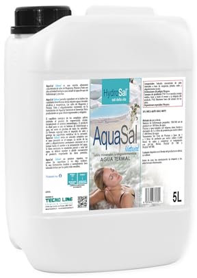 Hydrosal AquaSal Natural, Acqua Termale, con Magnesio, Potassio e Iodio, per Piscina e Spa Idromassaggio di Qualsiasi Marca, Rigida o Gonfiabile - 5 LT