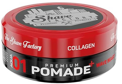 The Shave Factory Premium Pomade 150ml 01 Wave Beast with Collagen Extra Hold Extra Shine