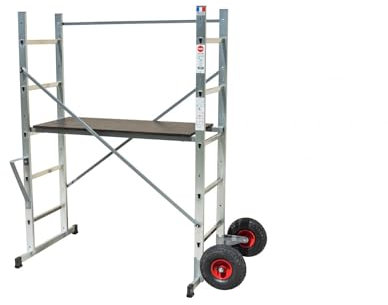 Echafaudage roulant de jardin tout terrain 0,9m/2,9m en aluminium Hailo HobbyStep H3 Jardin