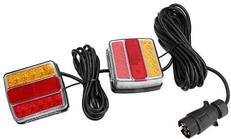 Feux Arrières LED Rouge Flash LED Feu Arrière Feu Arrière IP68 Rouge Jaune Clignotant étanche Avertissement pour Remorque Camion Adapté pour camion tout-terrain camionnette voiture