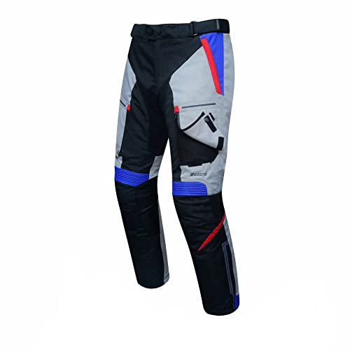 SWEEP Multicolore | Pantalon de Moto Pour hommes avec Protection 4 saisons - Vêtements Moto Imperméables et Résistants au Vent avec Doublure Thermique - Protections Amovibles - Homologué CE Taille S